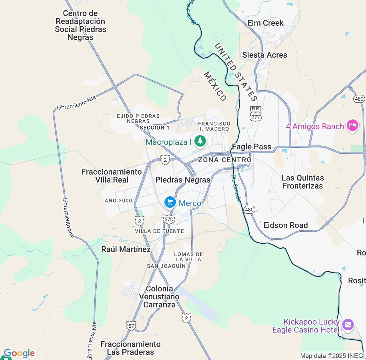 Map image for Intellectual Property Lawyers in Piedras Negras and Coahuila IP firms at coordinates  ; .