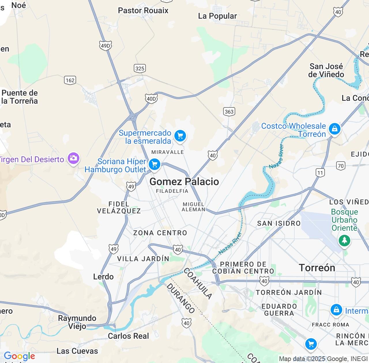 Map image for Intellectual Property Lawyers in Gomez Palacio and Durango IP firms at coordinates  ; .