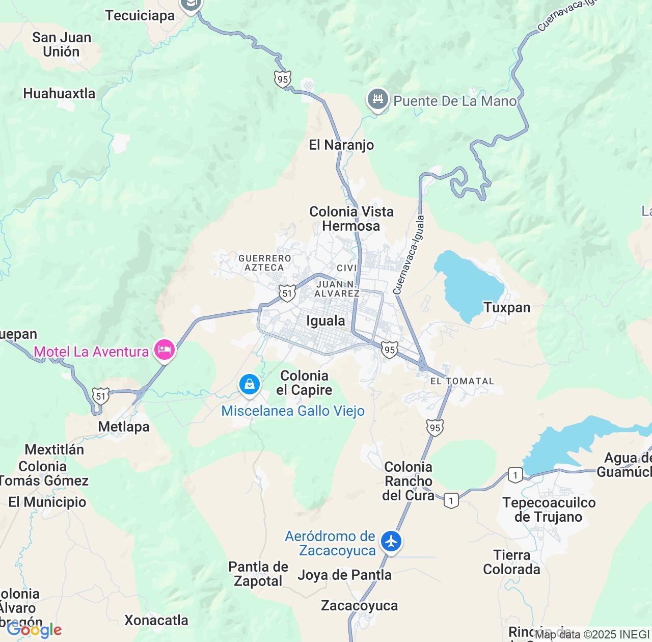 Map image for Intellectual Property Lawyers in Iguala de la Independencia and Guerrero IP firms at coordinates  ; .