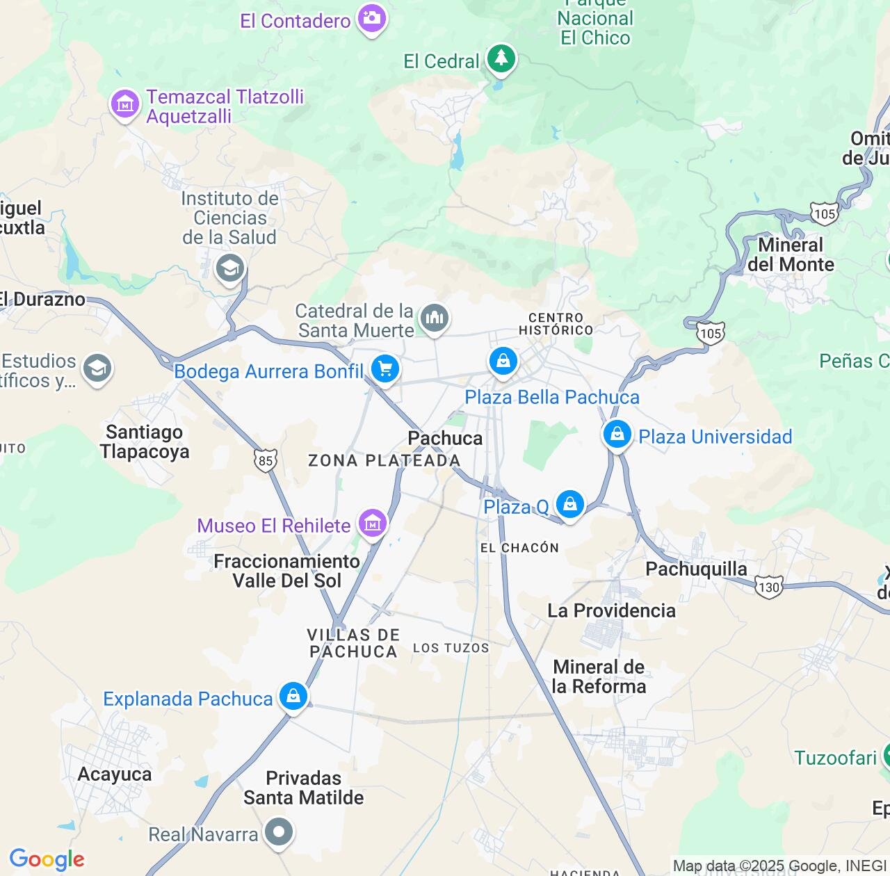 Map image for Intellectual Property Lawyers in Pachuca de Soto and Hidalgo IP firms at coordinates  ; .