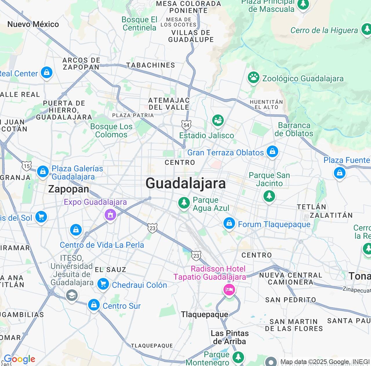 Map image for Intellectual Property Lawyers in Guadalajara and Jalisco IP firms at coordinates  ; .