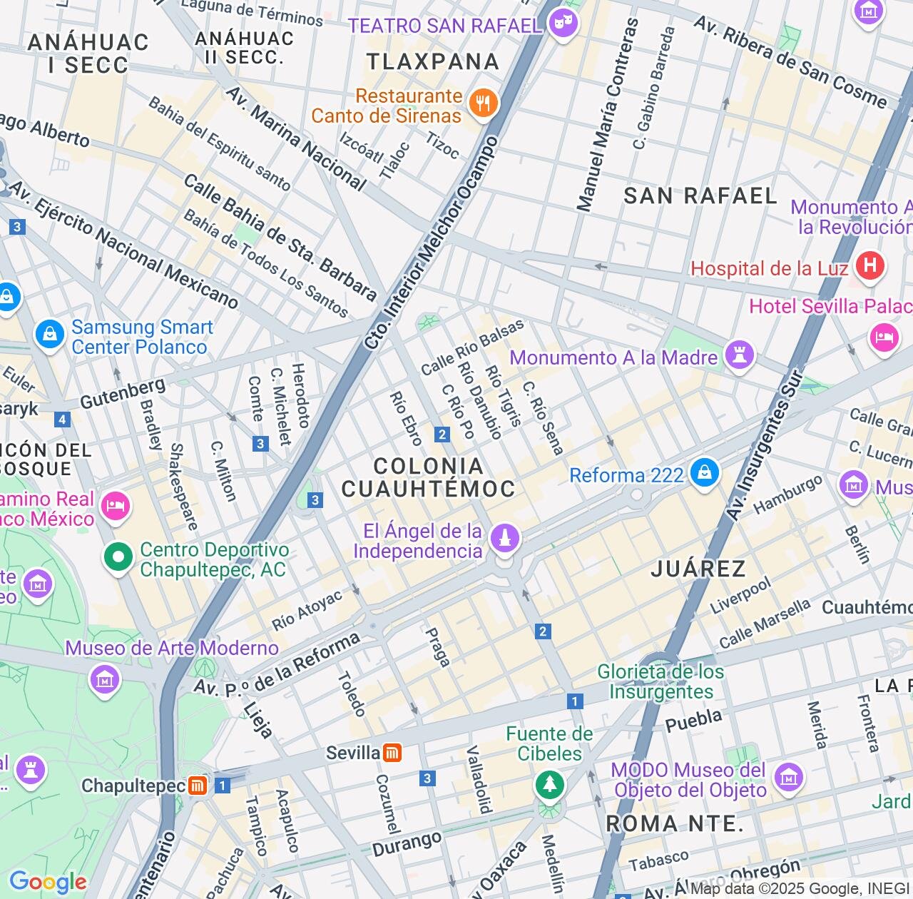Map image for Intellectual Property Lawyers in Cuauhtémoc and Mexico City IP firms at coordinates  ; .