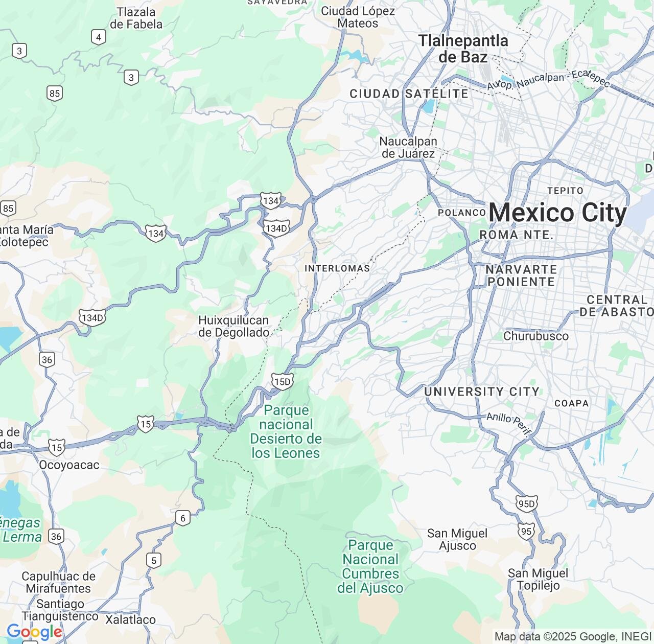 Map image for Intellectual Property Lawyers in Delegacion Cuajimalpa de Morelos and Mexico City IP firms at coordinates  ; .