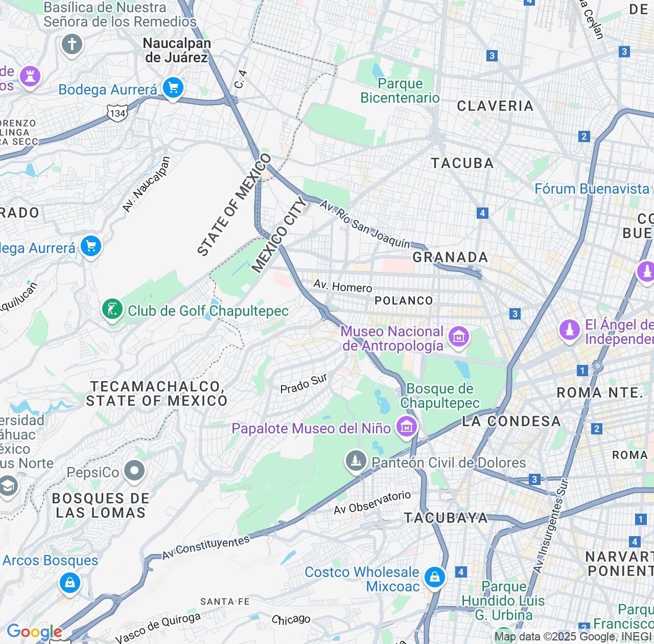 Map image for Intellectual Property Lawyers in Miguel Hidalgo and Mexico City IP firms at coordinates  ; .