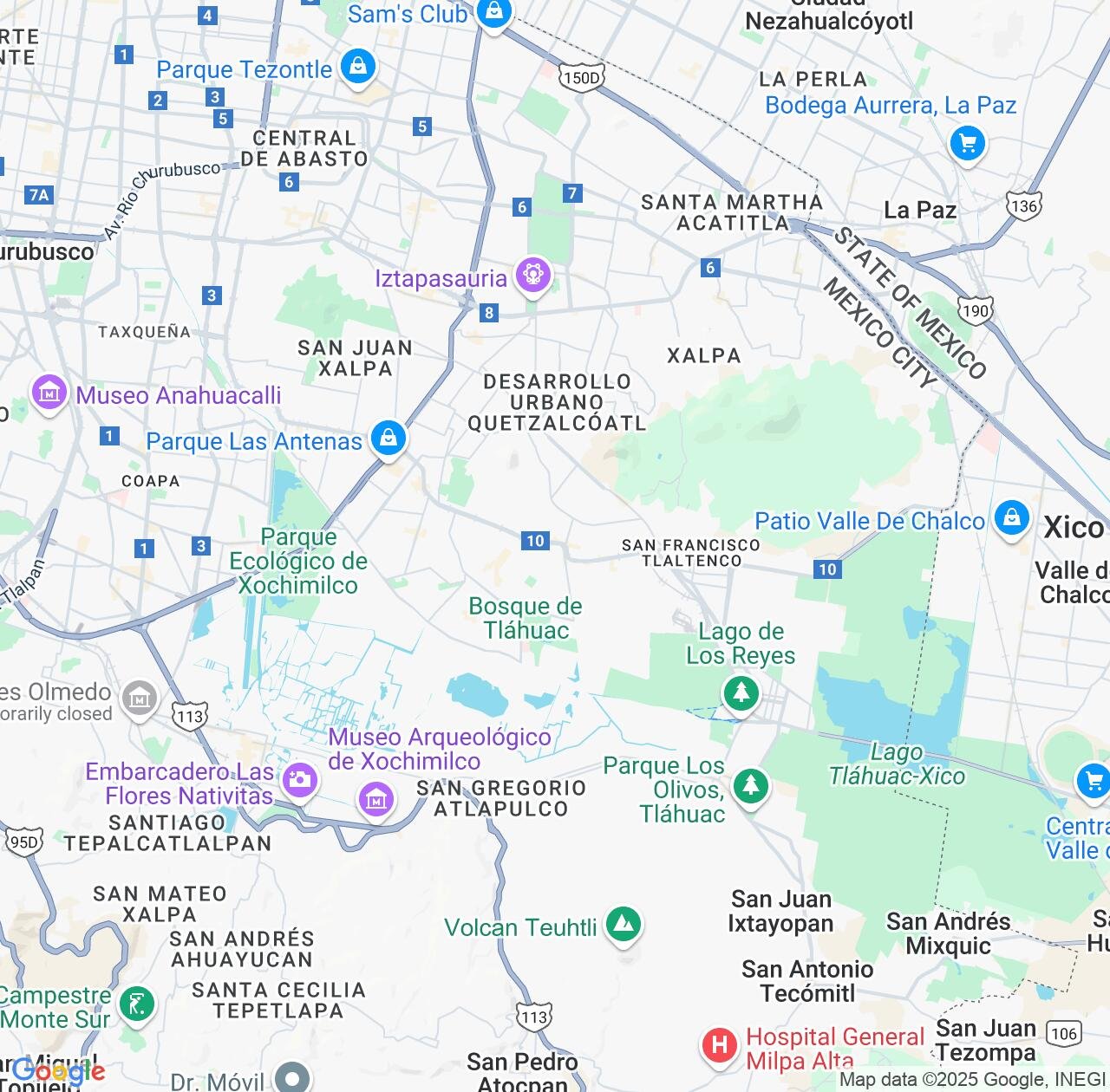 Map image for Intellectual Property Lawyers in Tlahuac and Mexico City IP firms at coordinates  ; .