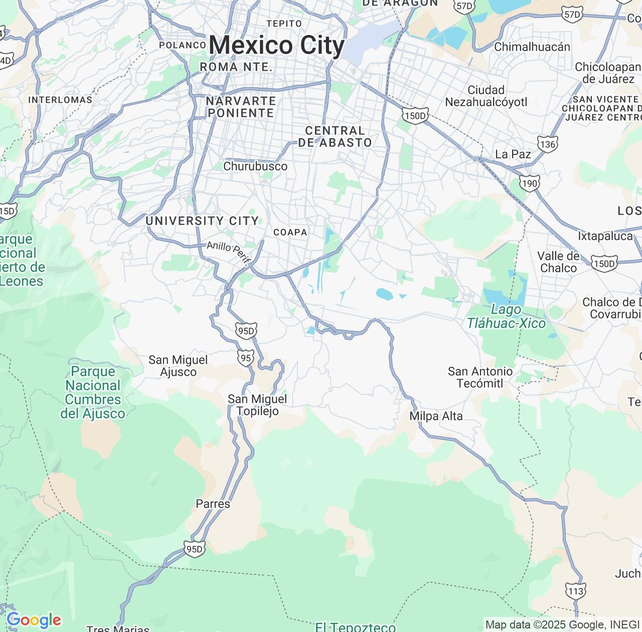 Map image for Intellectual Property Lawyers in Xochimilco and Mexico City IP firms at coordinates  ; .