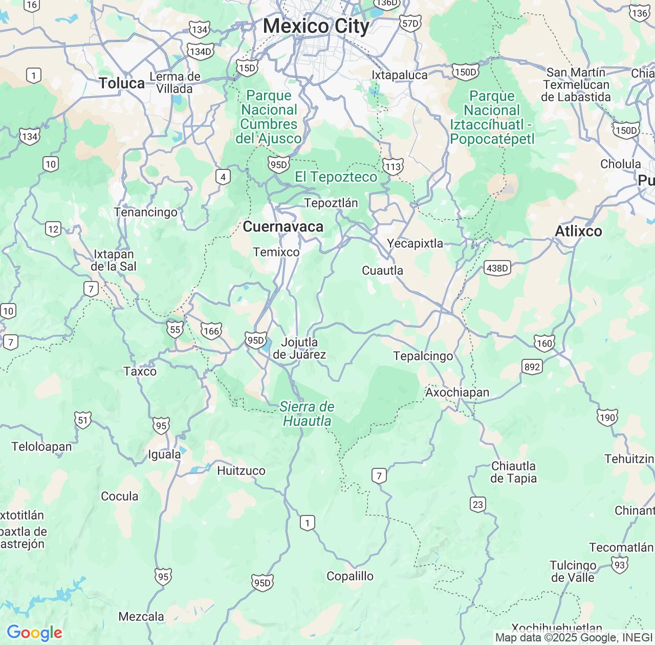 Map image for Intellectual Property Lawyers in Morelos and Mexico IP firms at coordinates  ; .