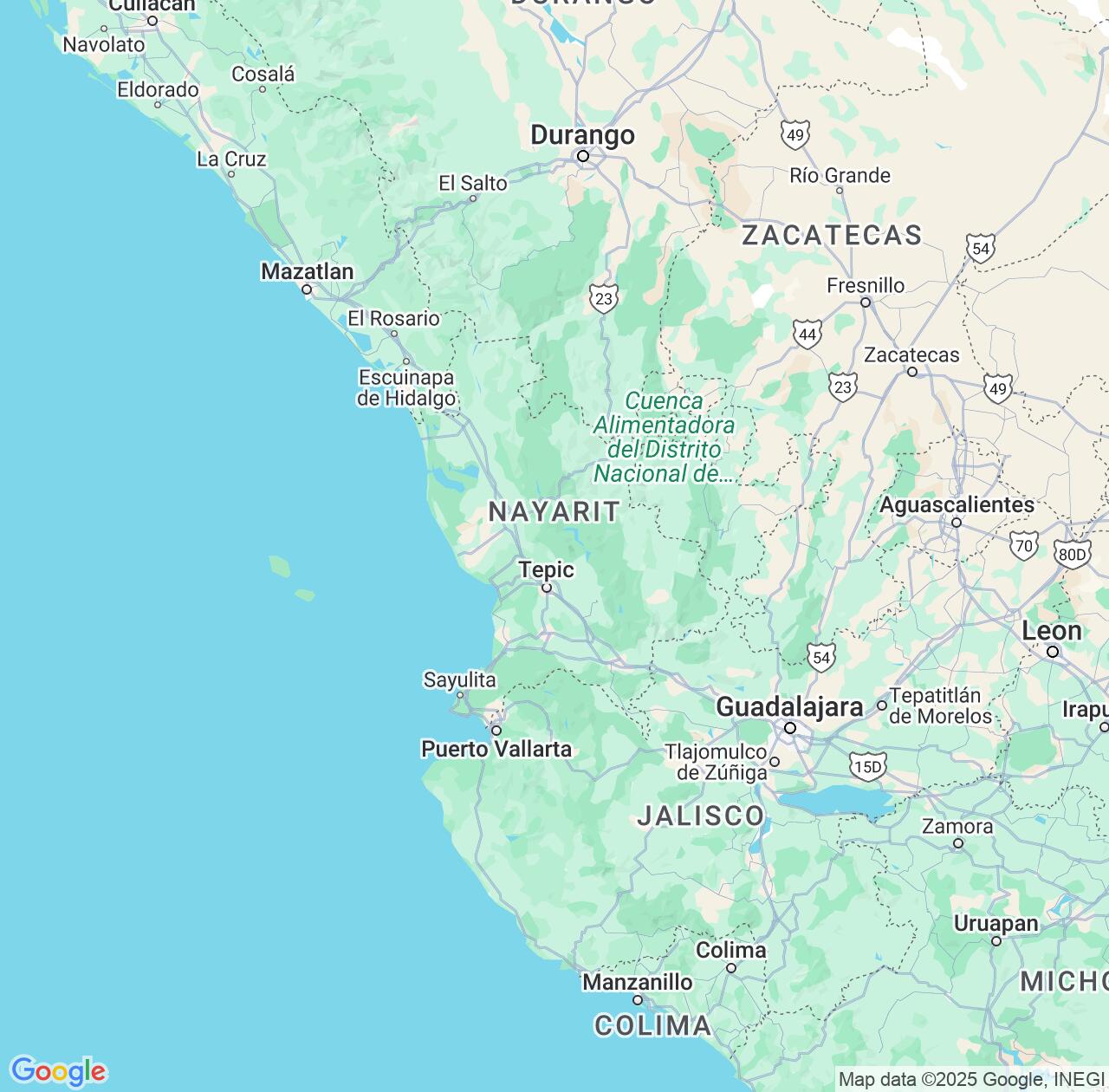 Map image for Intellectual Property Lawyers in Nayarit and Mexico IP firms at coordinates  ; .