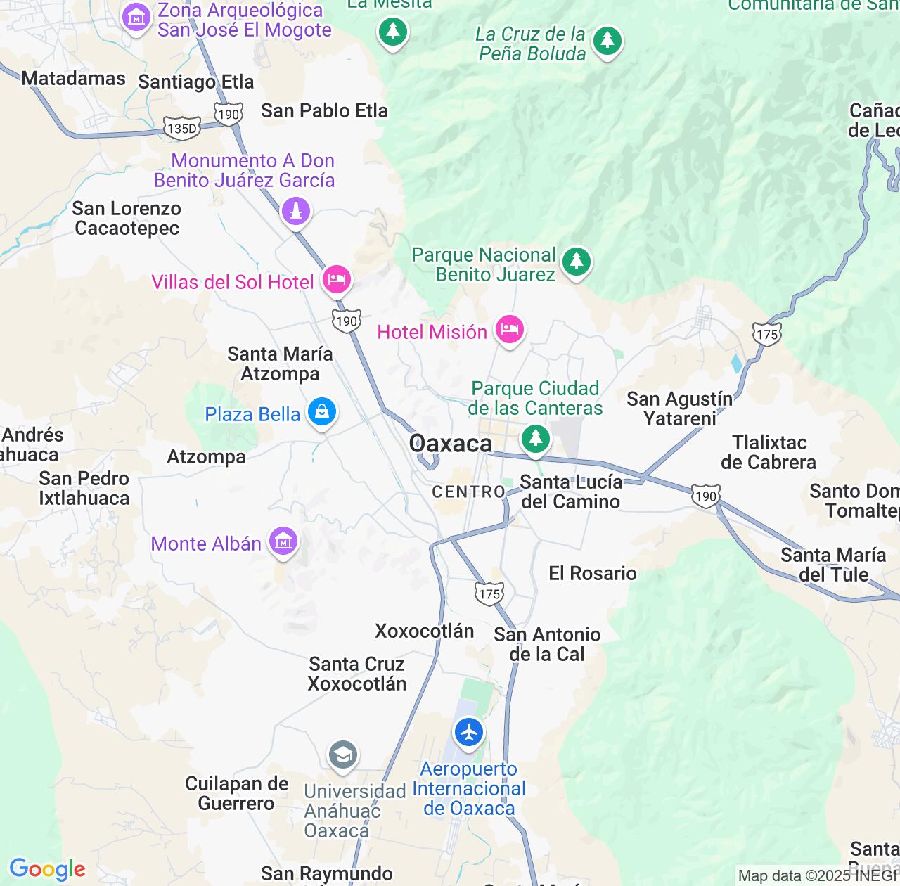 Map image for Intellectual Property Lawyers in Oaxaca and Mexico IP firms at coordinates  ; .