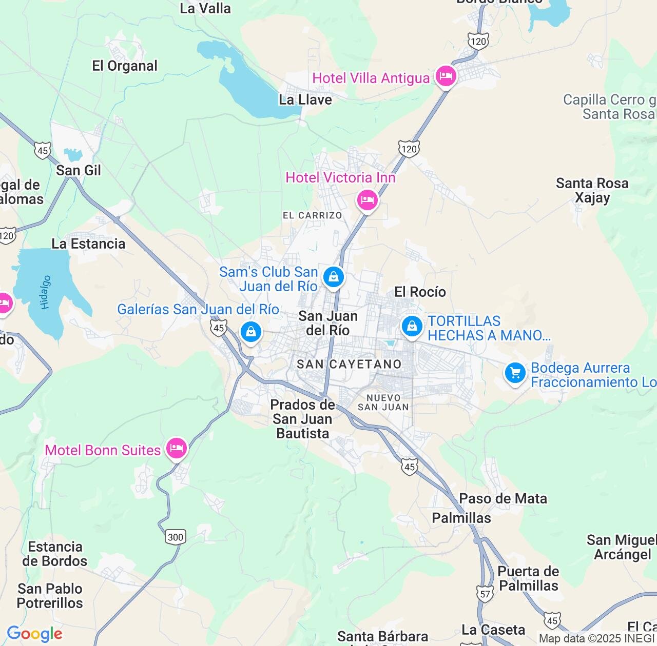 Map image for Intellectual Property Lawyers in San Juan del Rio and Querétaro IP firms at coordinates  ; .
