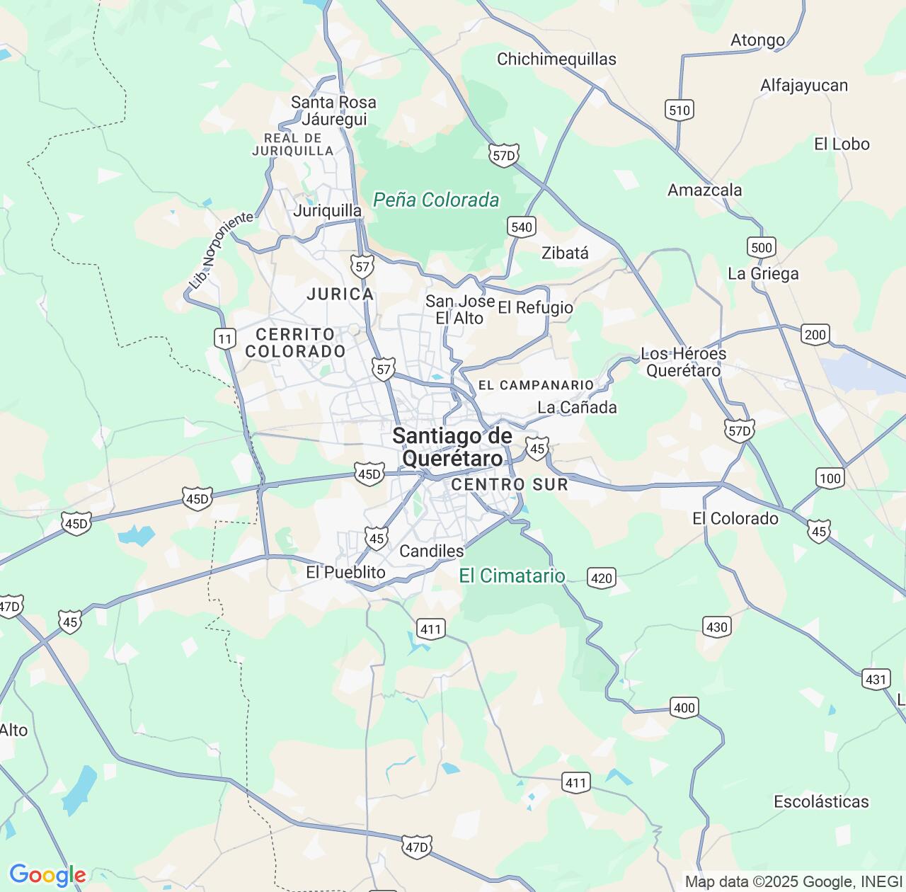 Map image for Intellectual Property Lawyers in Querétaro and Mexico IP firms at coordinates  ; .