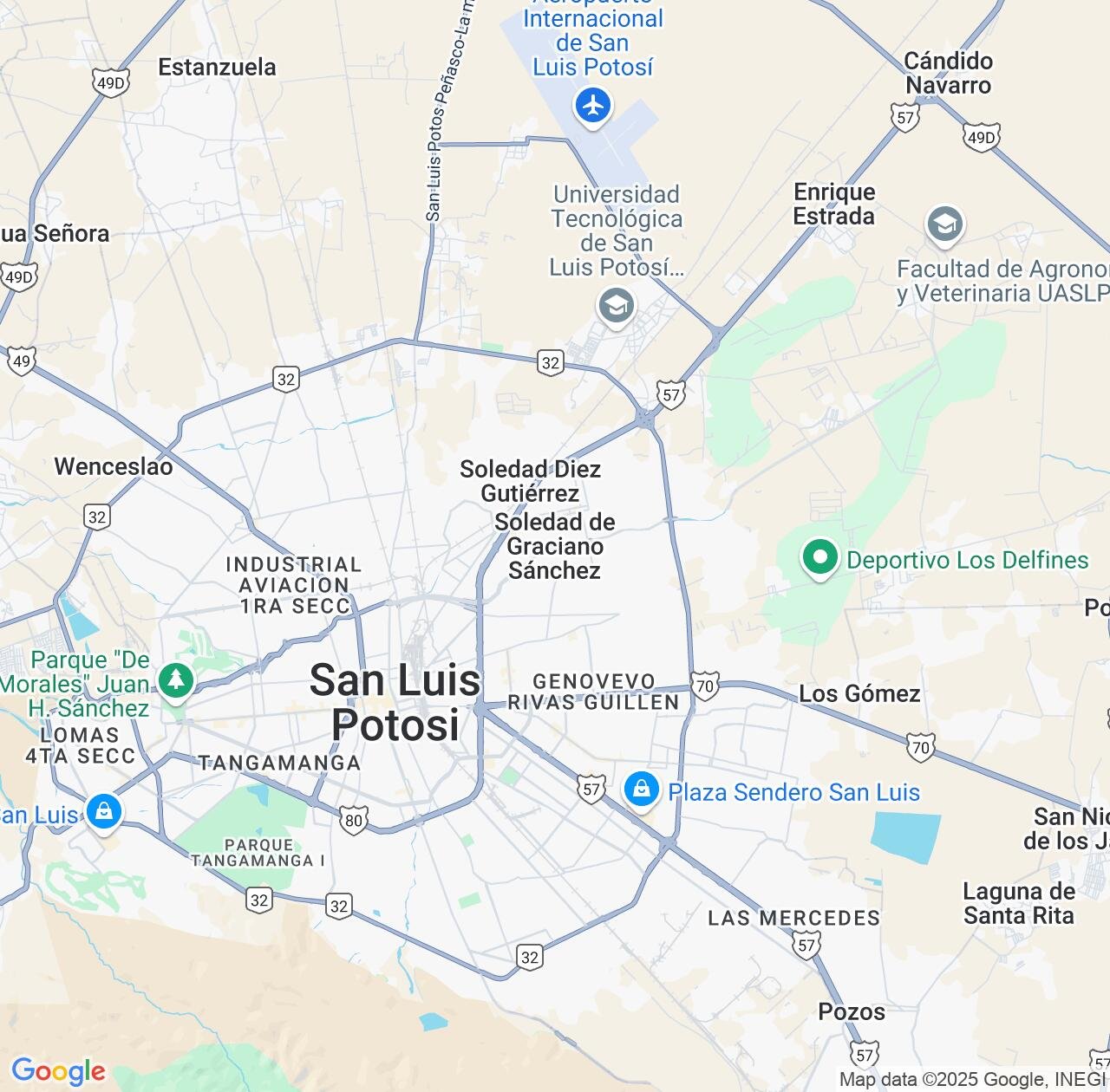 Map image for Intellectual Property Lawyers in Soledad de Graciano Sanchez and San Luis Potosí IP firms at coordinates  ; .