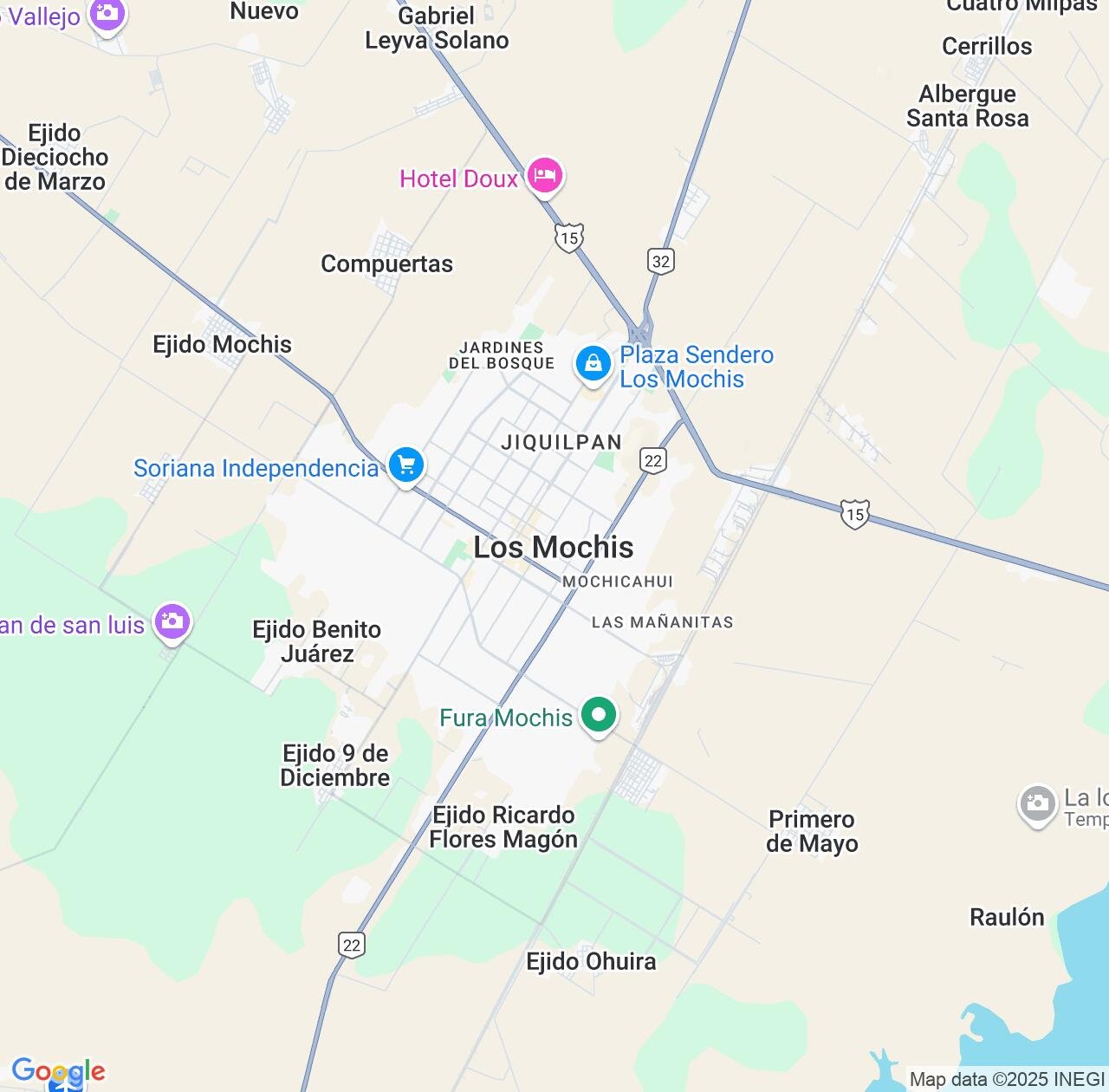 Map image for Intellectual Property Lawyers in Los Mochis and Sinaloa IP firms at coordinates  ; .