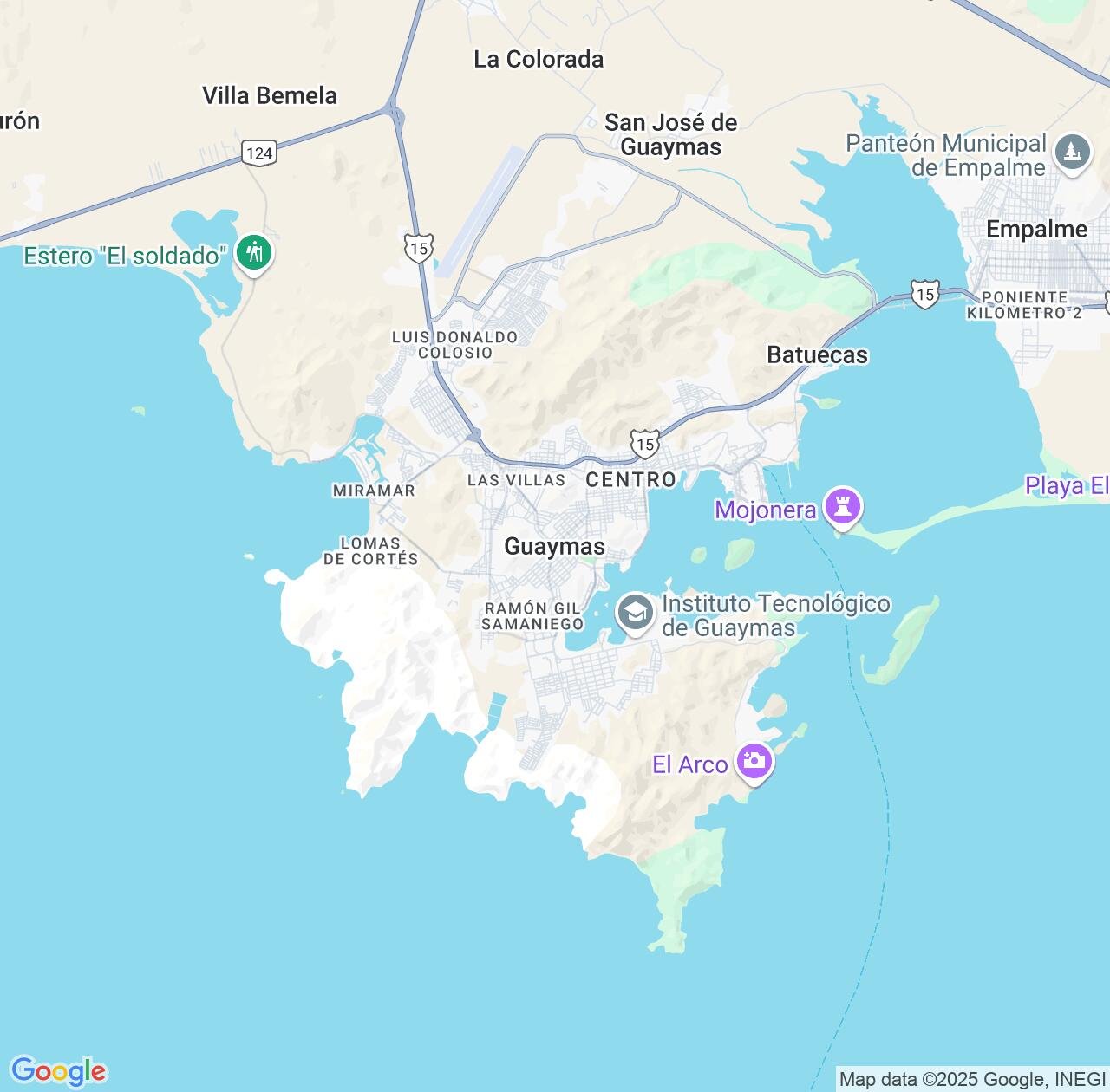 Map image for Intellectual Property Lawyers in Guaymas and Sonora IP firms at coordinates  ; .