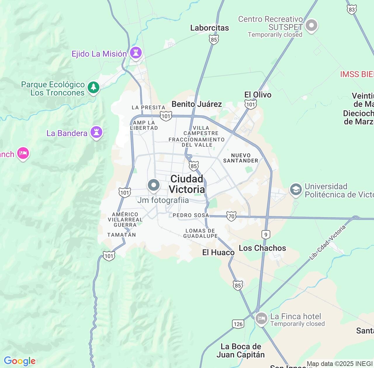 Map image for Intellectual Property Lawyers in Ciudad Victoria and Tamaulipas IP firms at coordinates  ; .