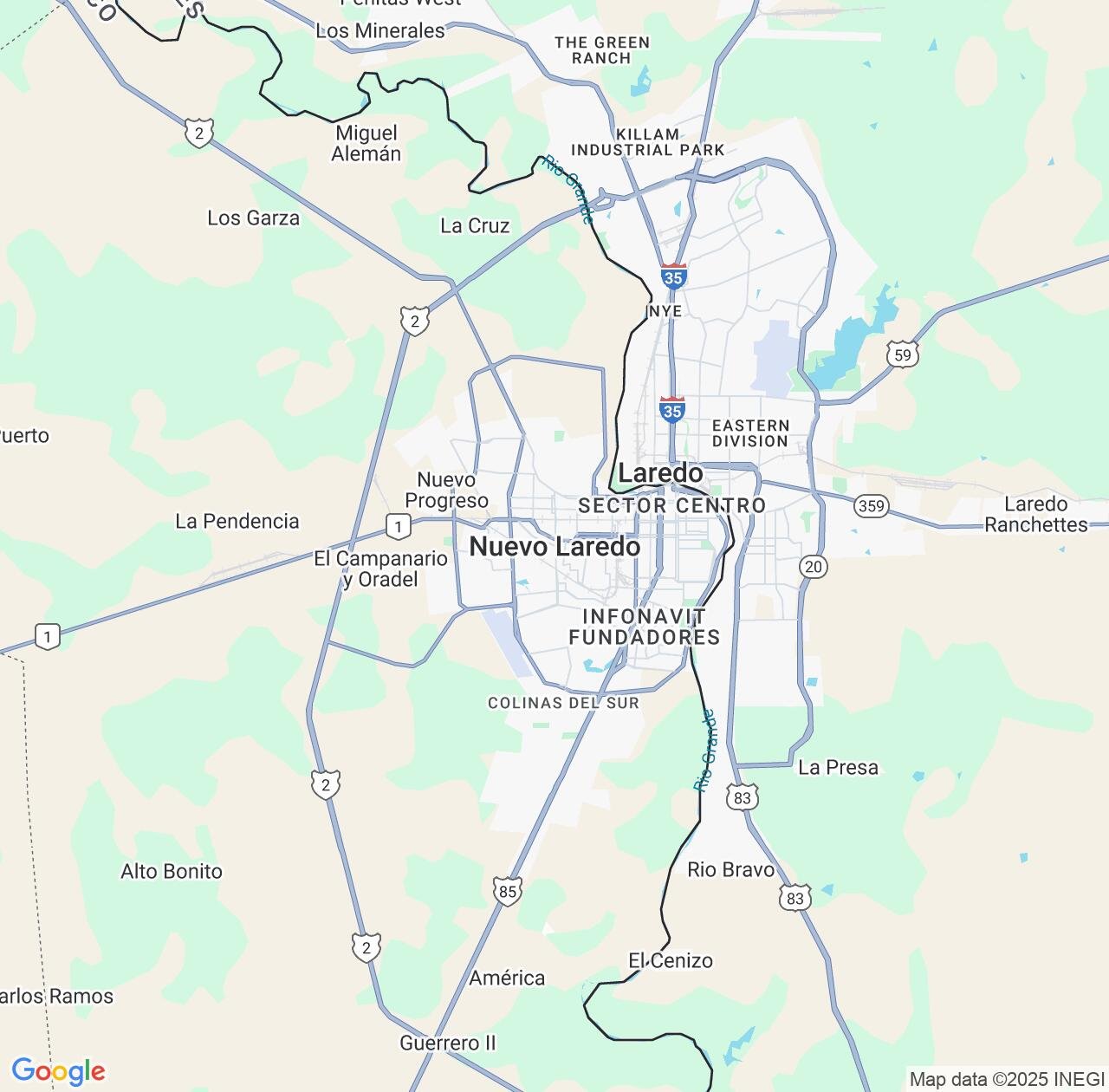 Map image for Intellectual Property Lawyers in Nuevo Laredo and Tamaulipas IP firms at coordinates  ; .