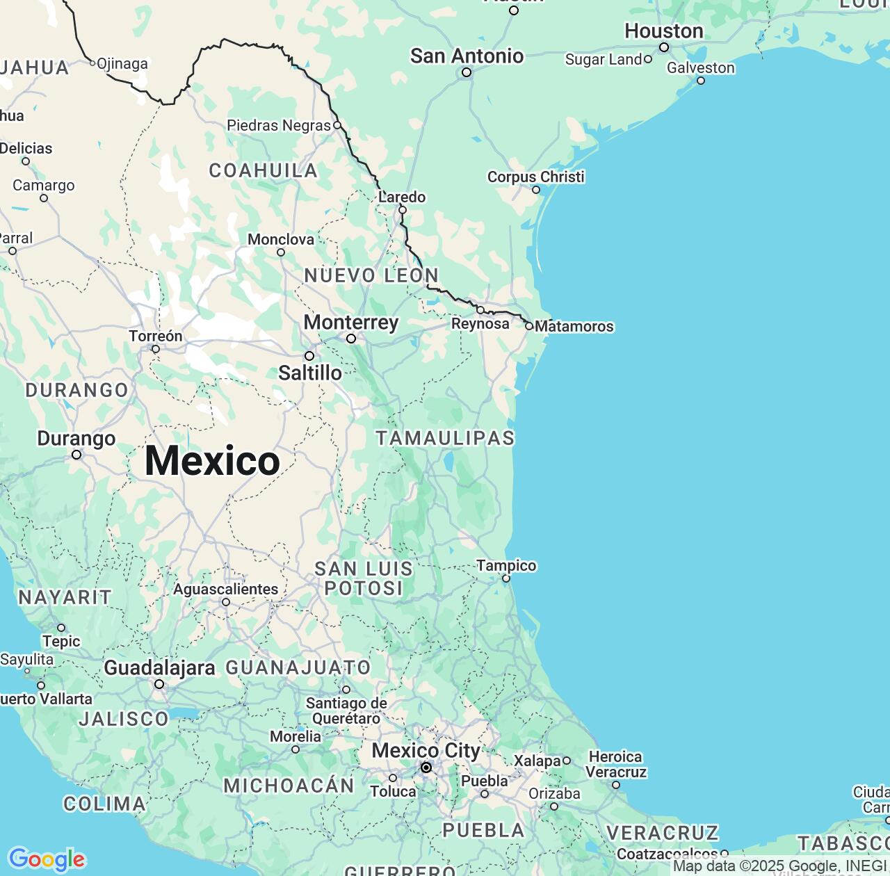 Map image for Intellectual Property Lawyers in Tamaulipas and Mexico IP firms at coordinates  ; .