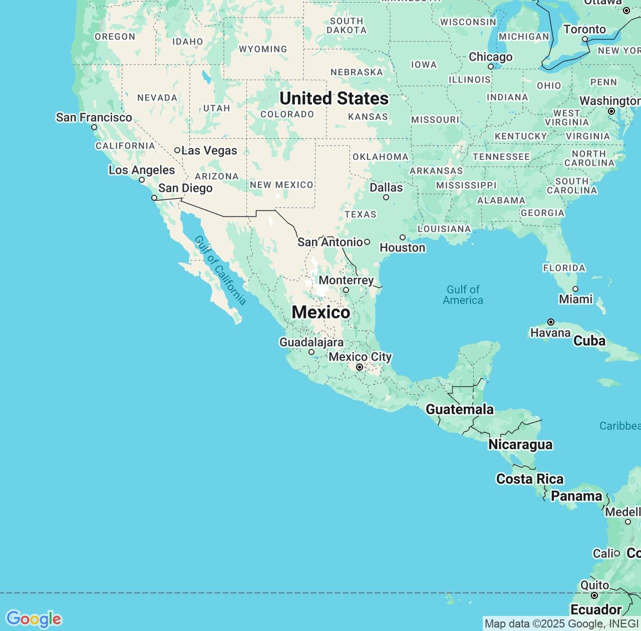 Map image for Intellectual Property Lawyers in Mexico and North America IP firms at coordinates  ; .