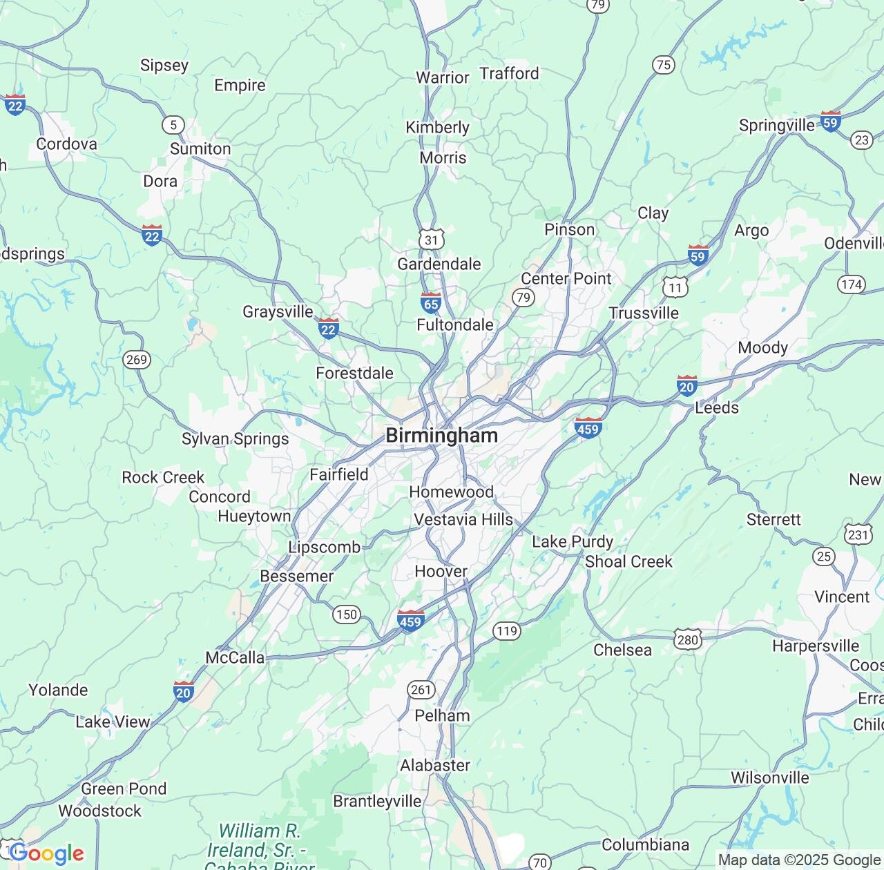 Map image for Intellectual Property Lawyers in Birmingham and Alabama IP firms at coordinates  ; .