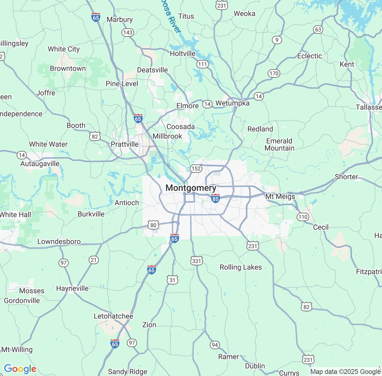 Map image for Intellectual Property Lawyers in Montgomery and Alabama IP firms at coordinates  ; .