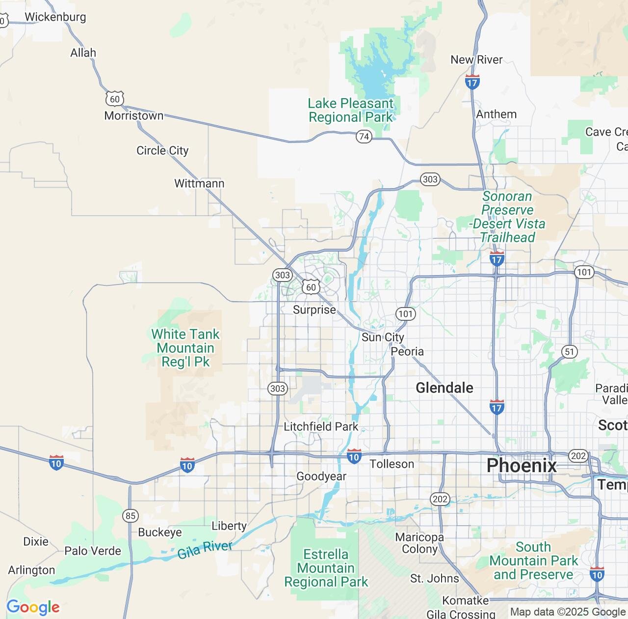 Map image for Intellectual Property Lawyers in Surprise and Arizona IP firms at coordinates  ; .