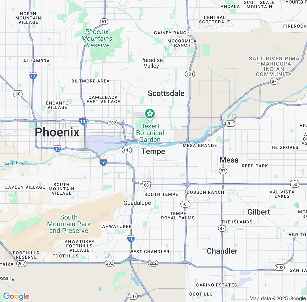 Map image for Intellectual Property Lawyers in Tempe and Arizona IP firms at coordinates  ; .