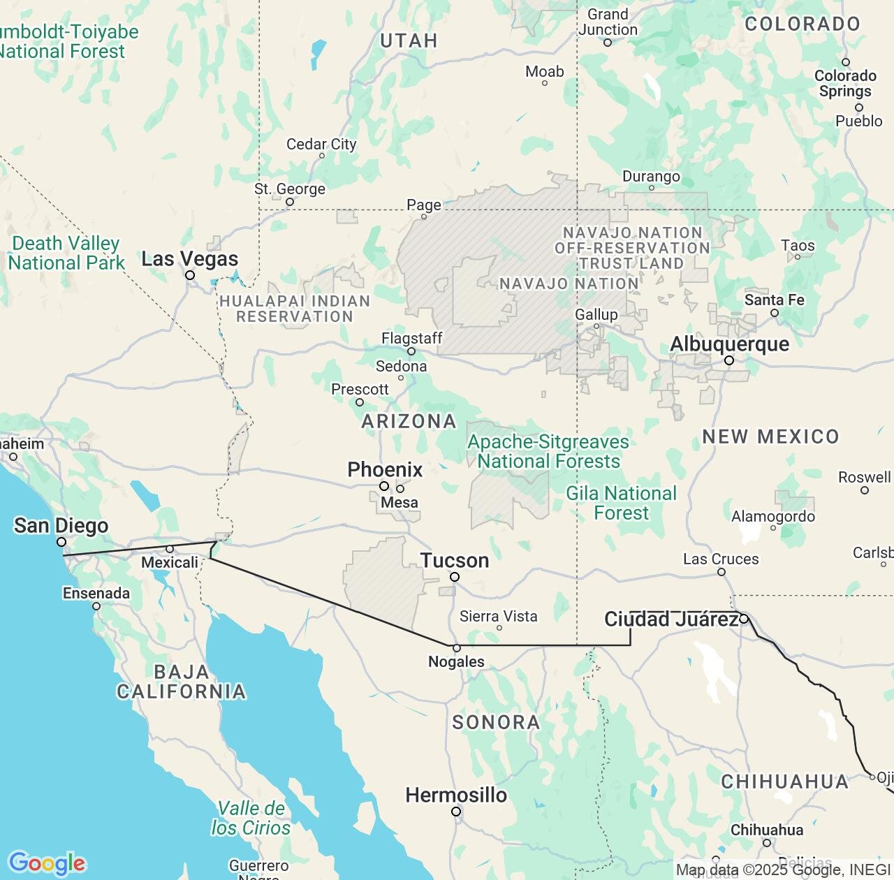 Map image for Intellectual Property Lawyers in Arizona and United States IP firms at coordinates  ; .