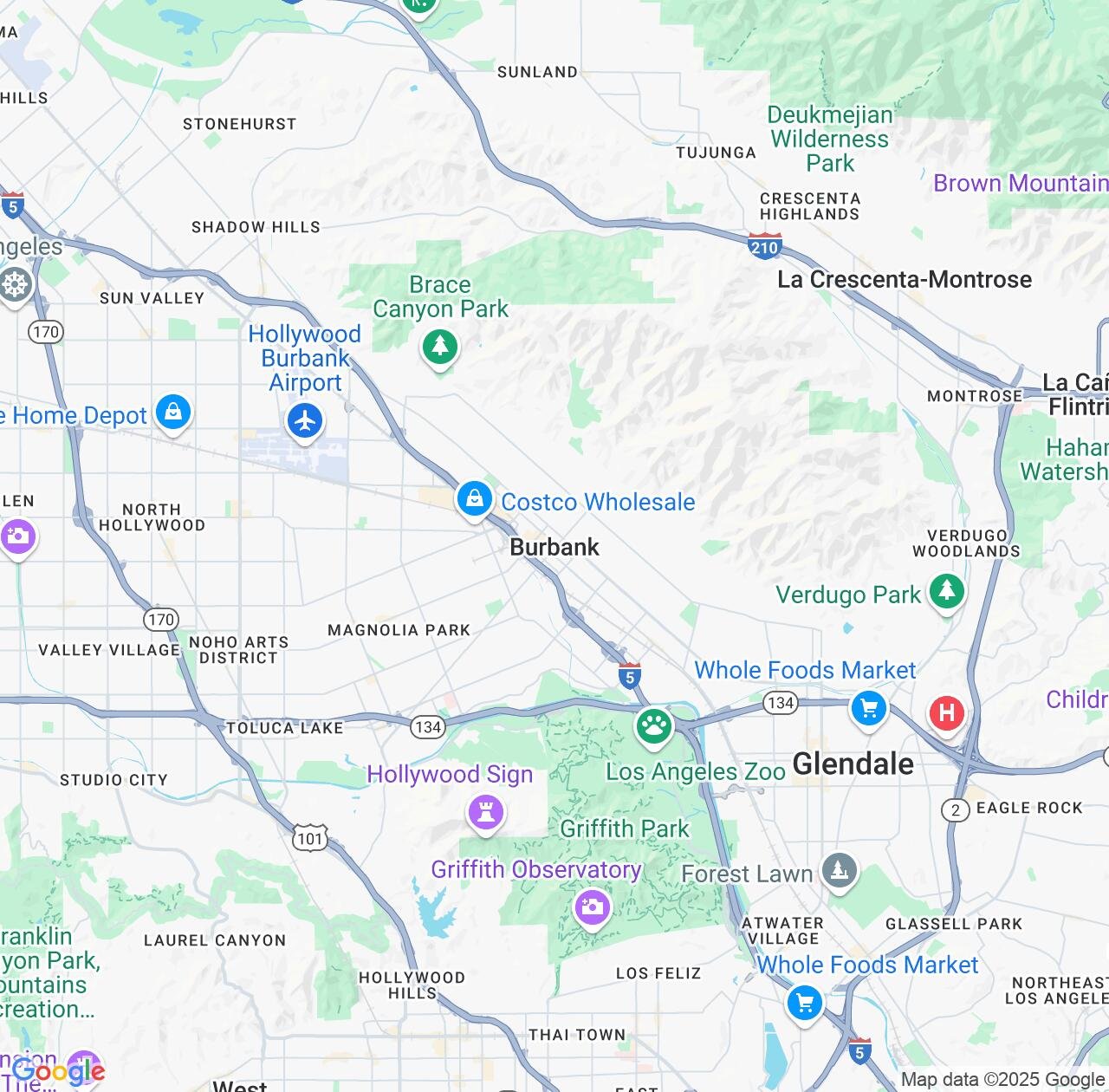 Map image for Intellectual Property Lawyers in Burbank and California IP firms at coordinates  ; .