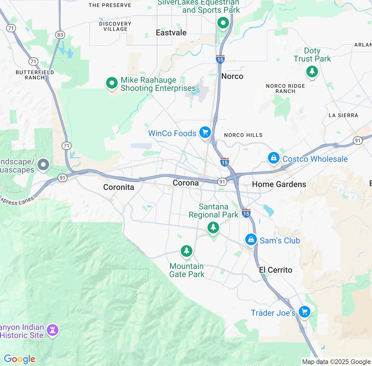 Map image for Intellectual Property Lawyers in Corona and California IP firms at coordinates  ; .