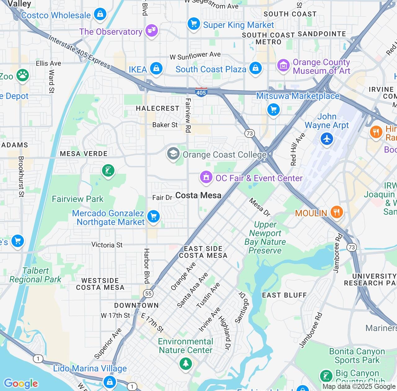 Map image for Intellectual Property Lawyers in Costa Mesa and California IP firms at coordinates  ; .
