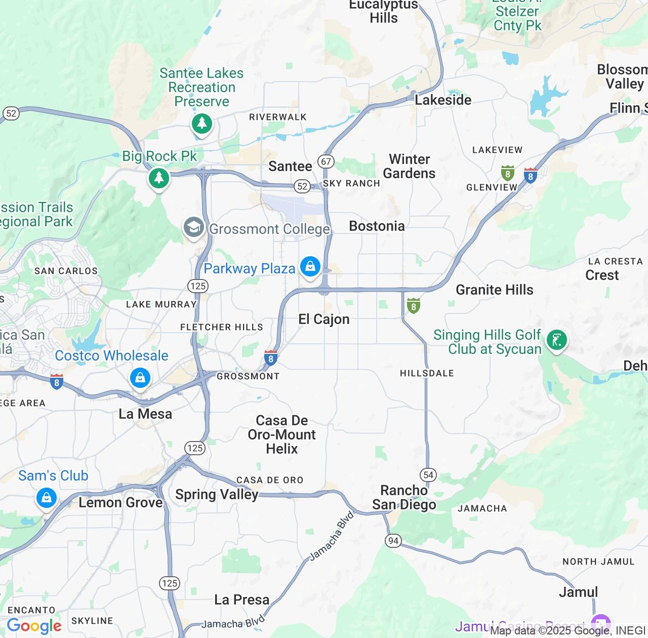 Map image for Intellectual Property Lawyers in El Cajon and California IP firms at coordinates  ; .
