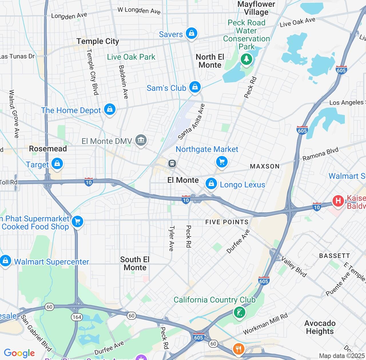 Map image for Intellectual Property Lawyers in El Monte and California IP firms at coordinates  ; .