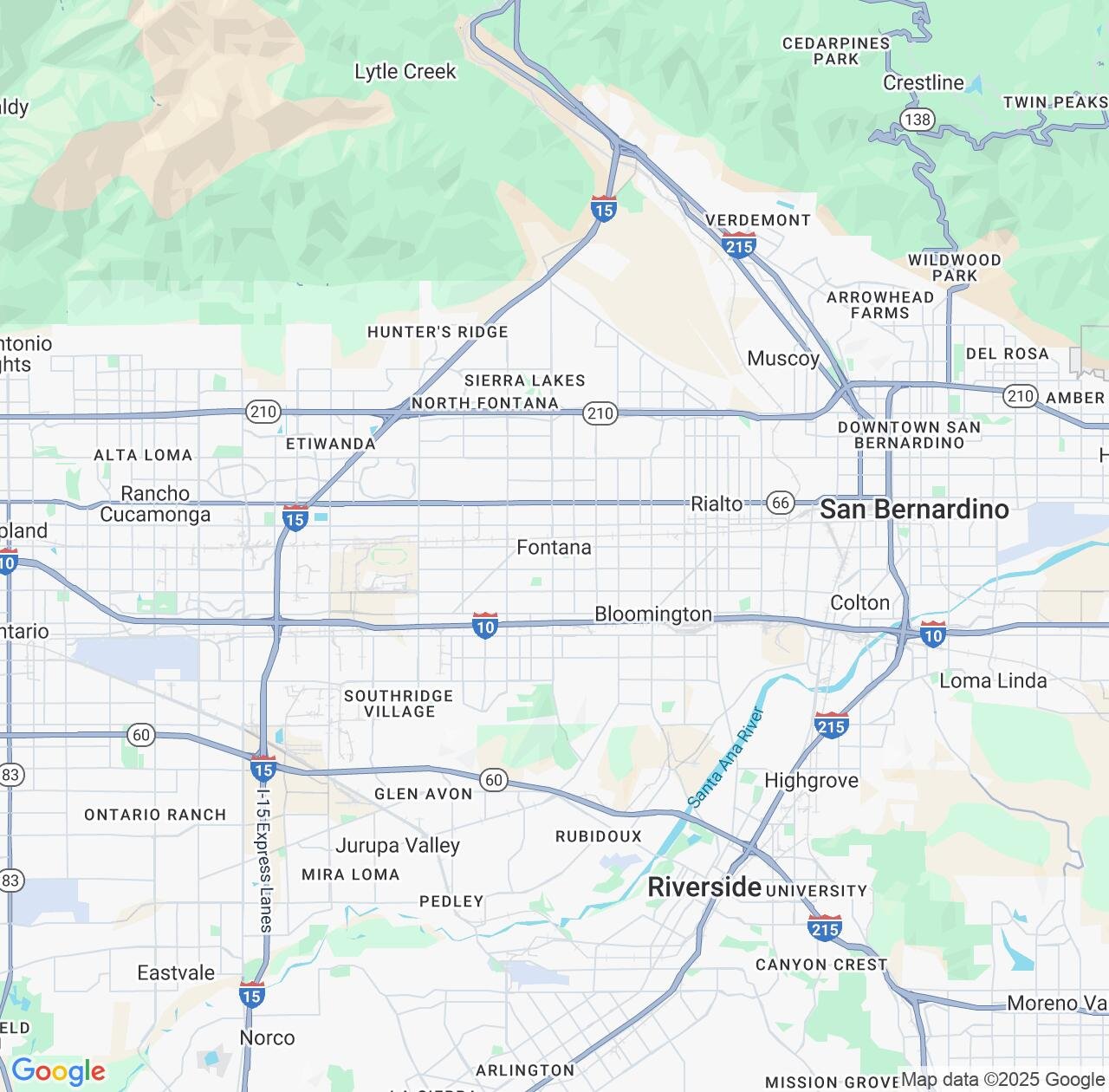 Map image for Intellectual Property Lawyers in Fontana and California IP firms at coordinates  ; .