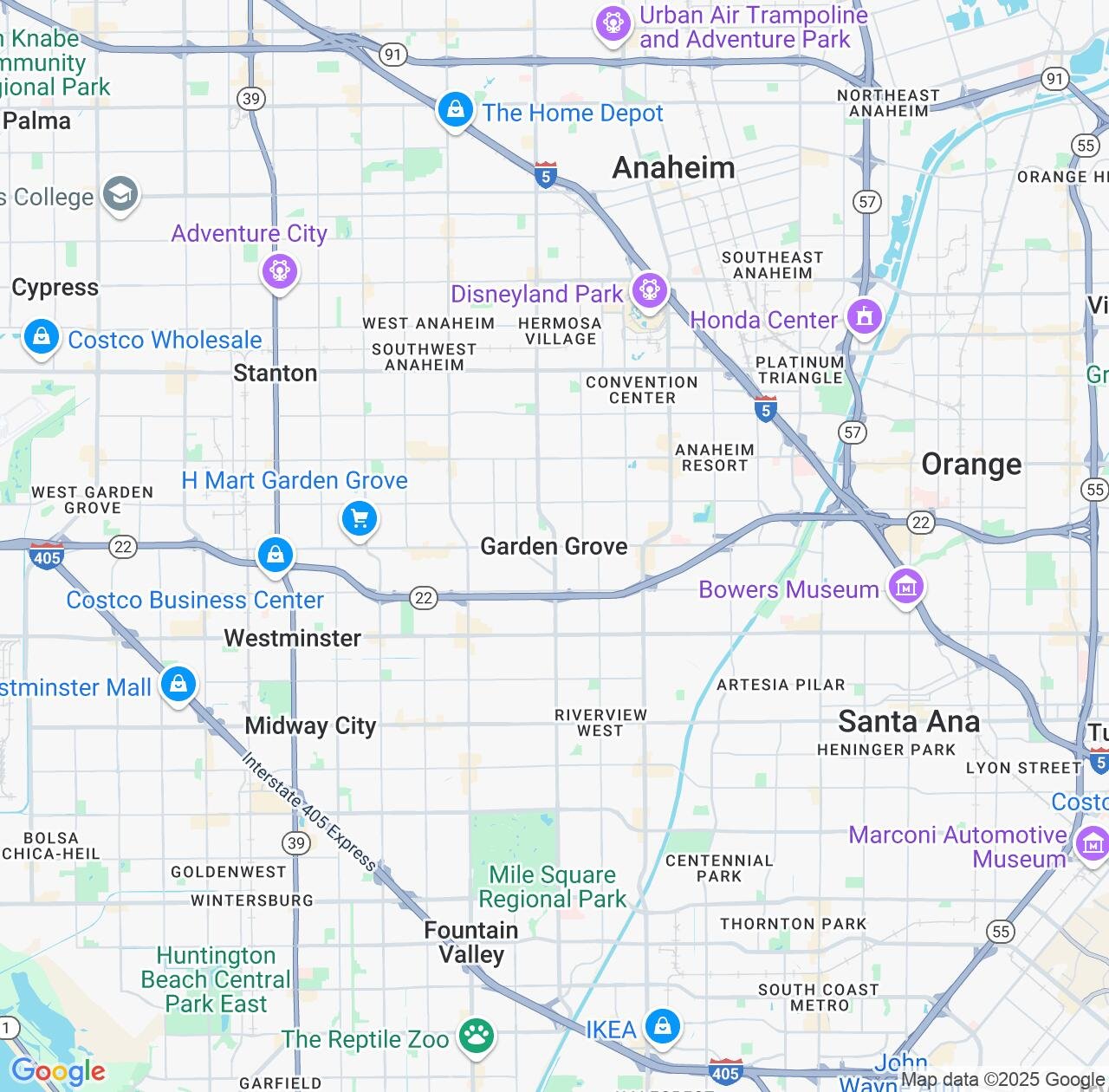 Map image for Intellectual Property Lawyers in Garden Grove and California IP firms at coordinates  ; .
