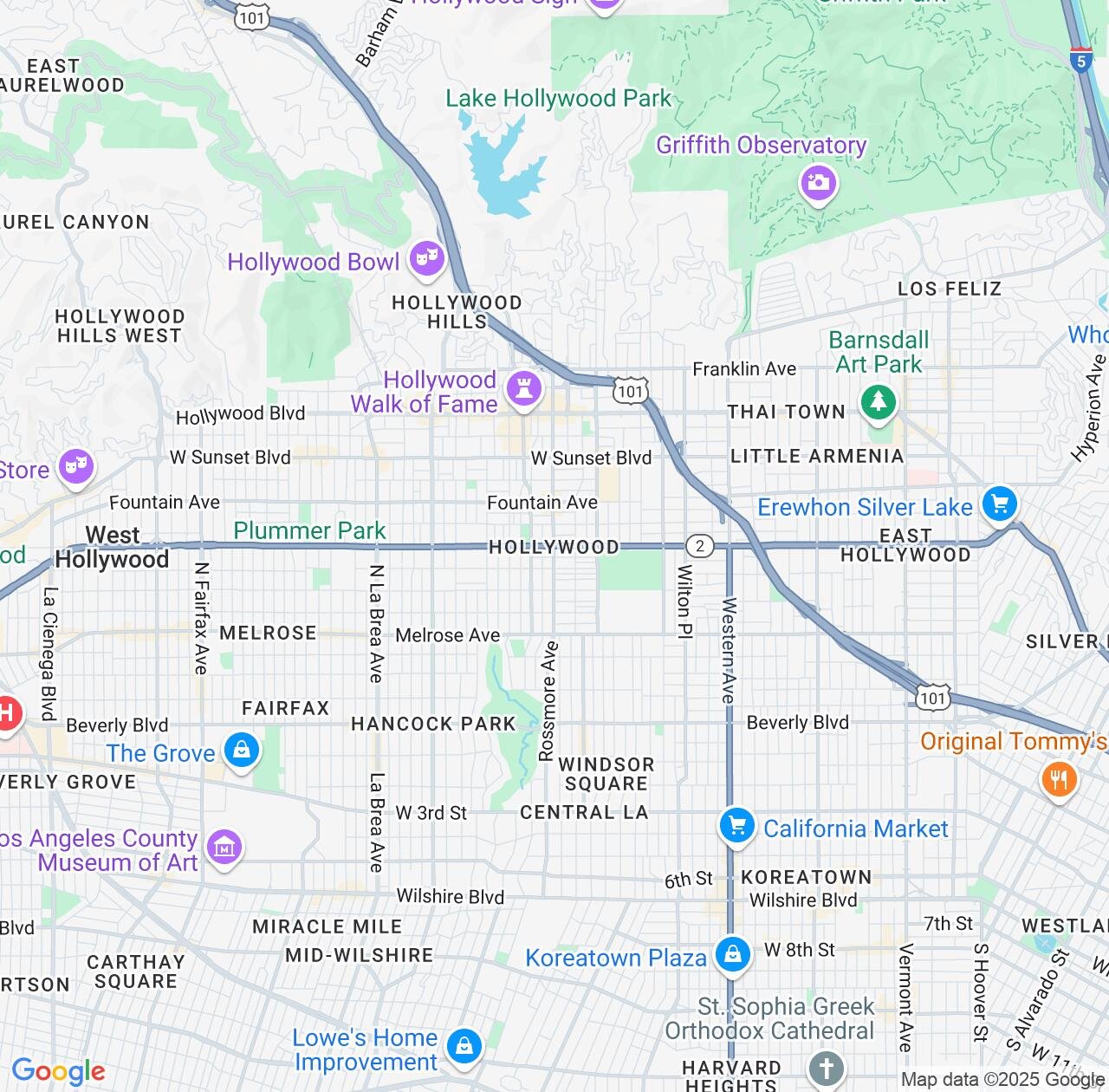 Map image for Intellectual Property Lawyers in Hollywood and California IP firms at coordinates  ; .