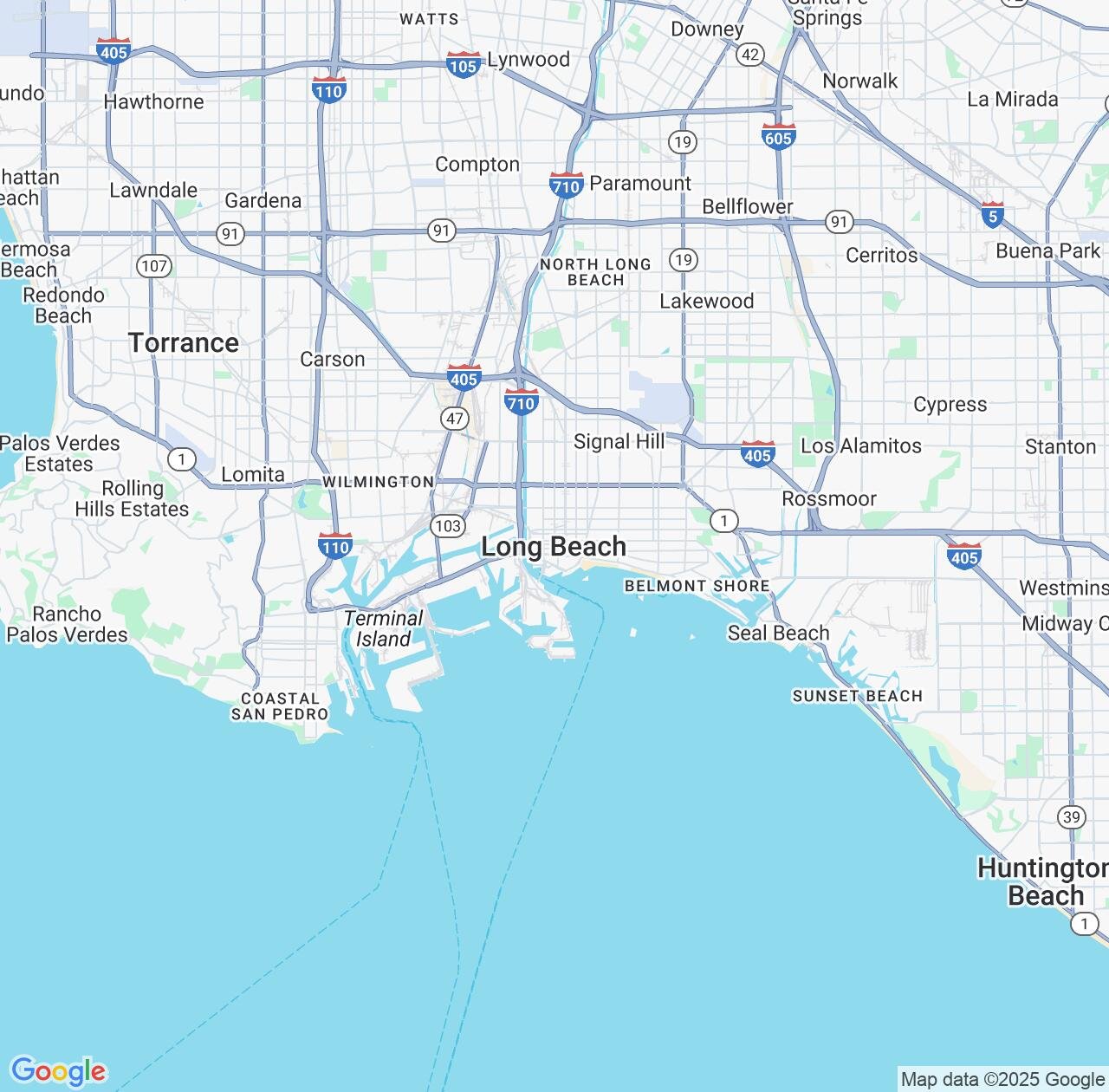 Map image for Intellectual Property Lawyers in Long Beach and California IP firms at coordinates  ; .