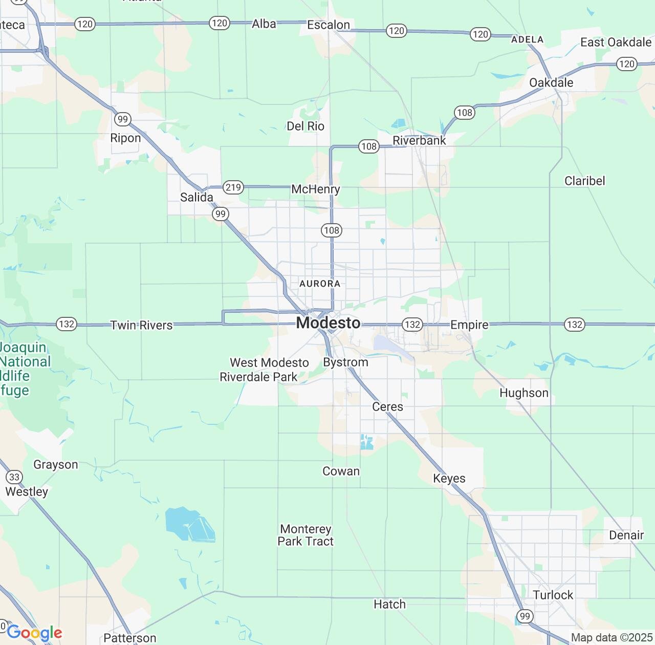Map image for Intellectual Property Lawyers in Modesto and California IP firms at coordinates  ; .