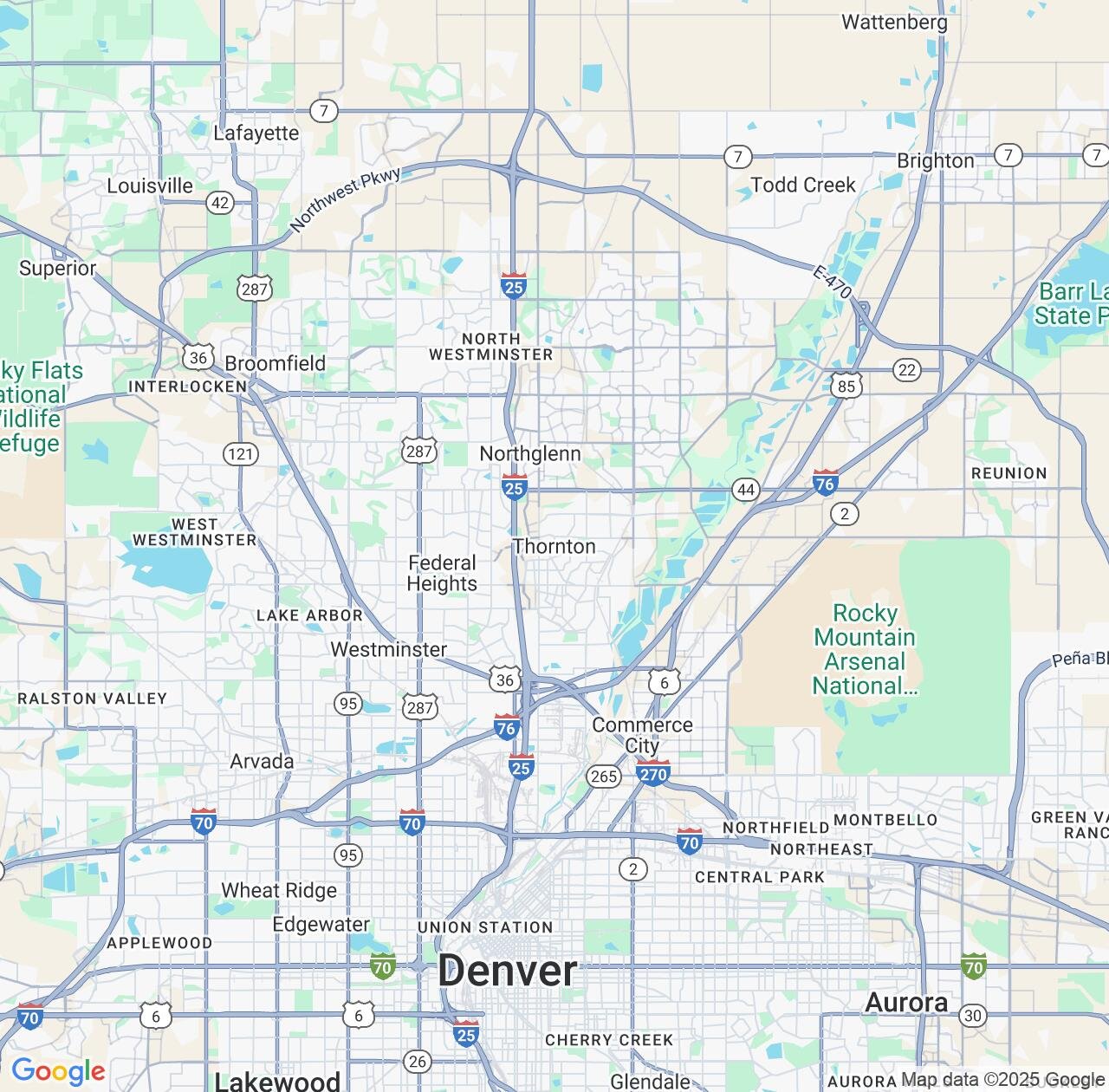 Map image for Intellectual Property Lawyers in Thornton and Colorado IP firms at coordinates  ; .