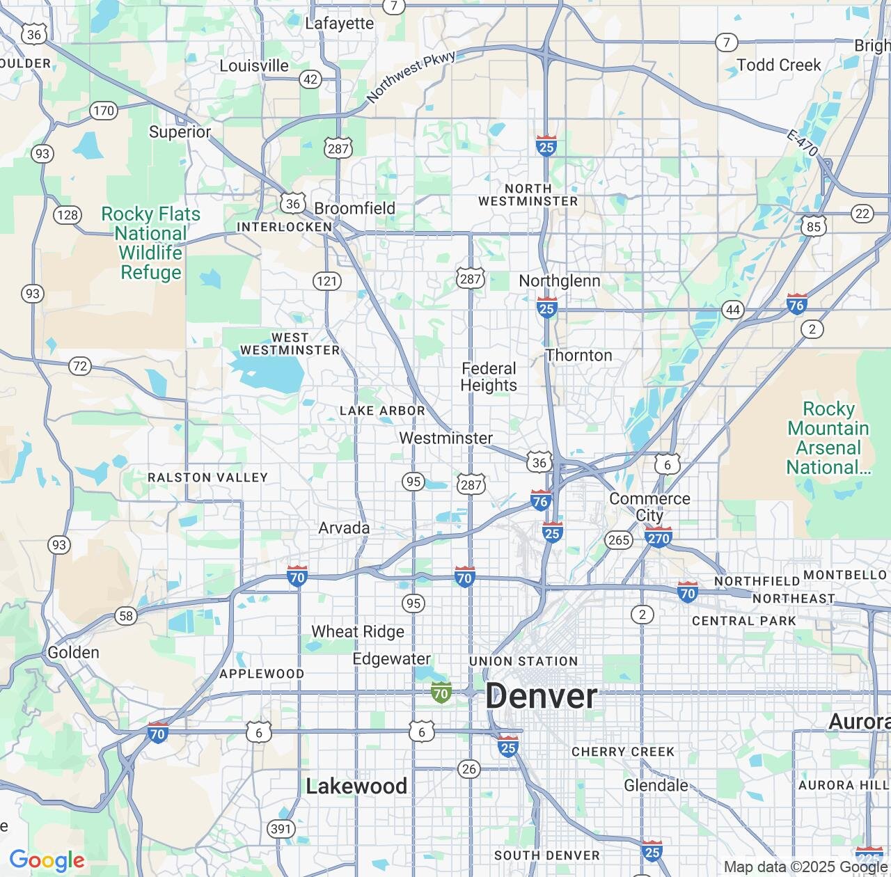 Map image for Intellectual Property Lawyers in Westminster and Colorado IP firms at coordinates  ; .
