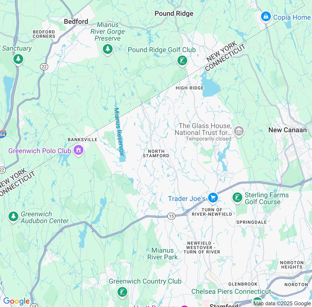 Map image for Intellectual Property Lawyers in North Stamford and Connecticut IP firms at coordinates  ; .