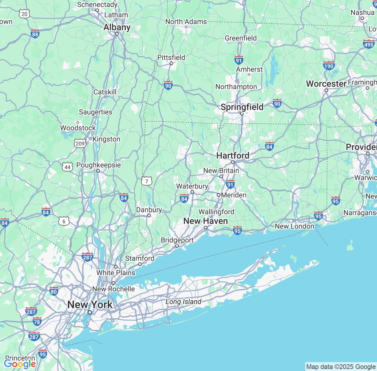 Map image for Intellectual Property Lawyers in Connecticut and United States IP firms at coordinates  ; .