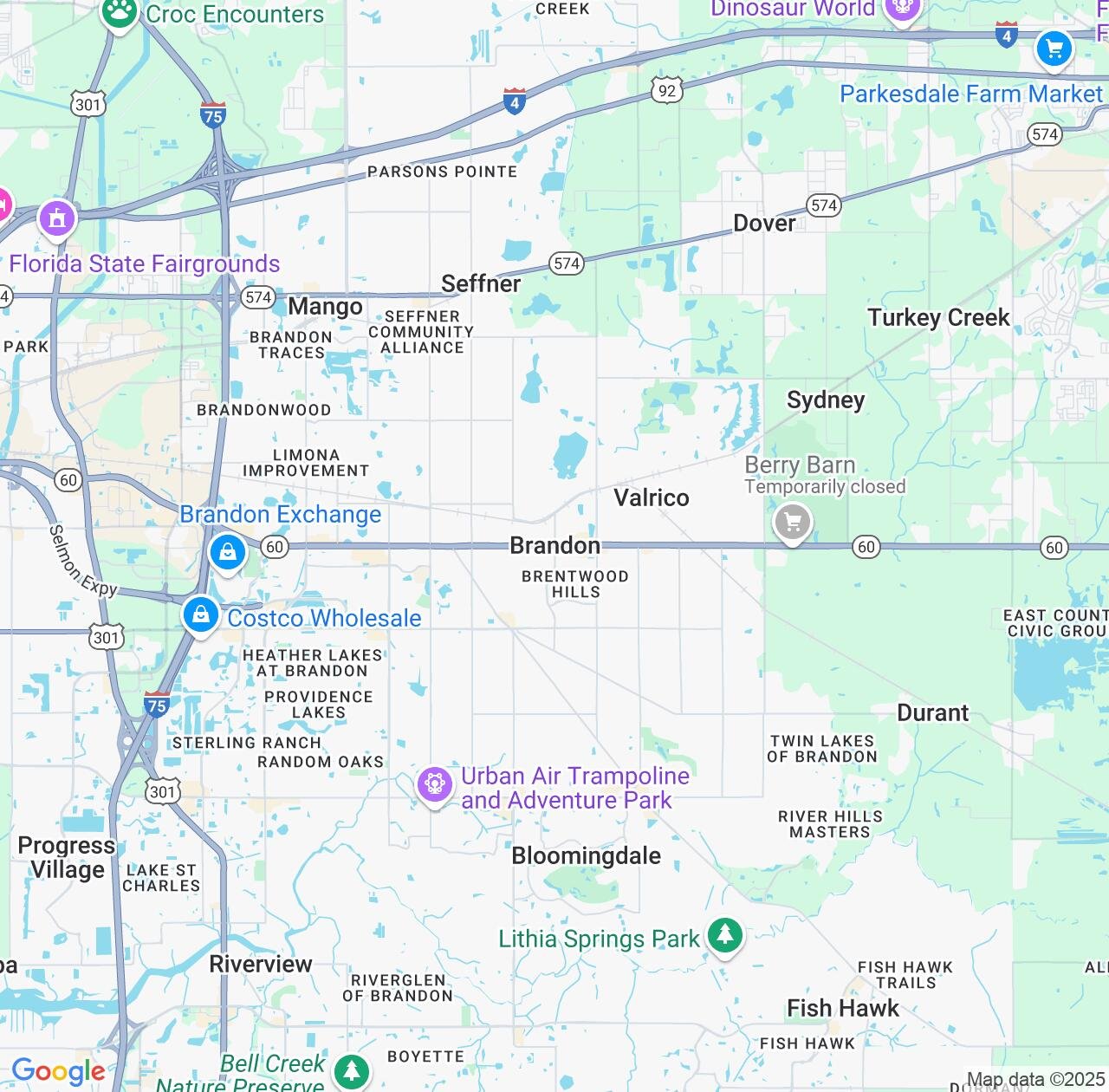 Map image for Intellectual Property Lawyers in Brandon and Florida IP firms at coordinates  ; .