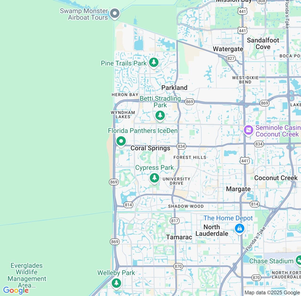 Map image for Intellectual Property Lawyers in Coral Springs and Florida IP firms at coordinates  ; .