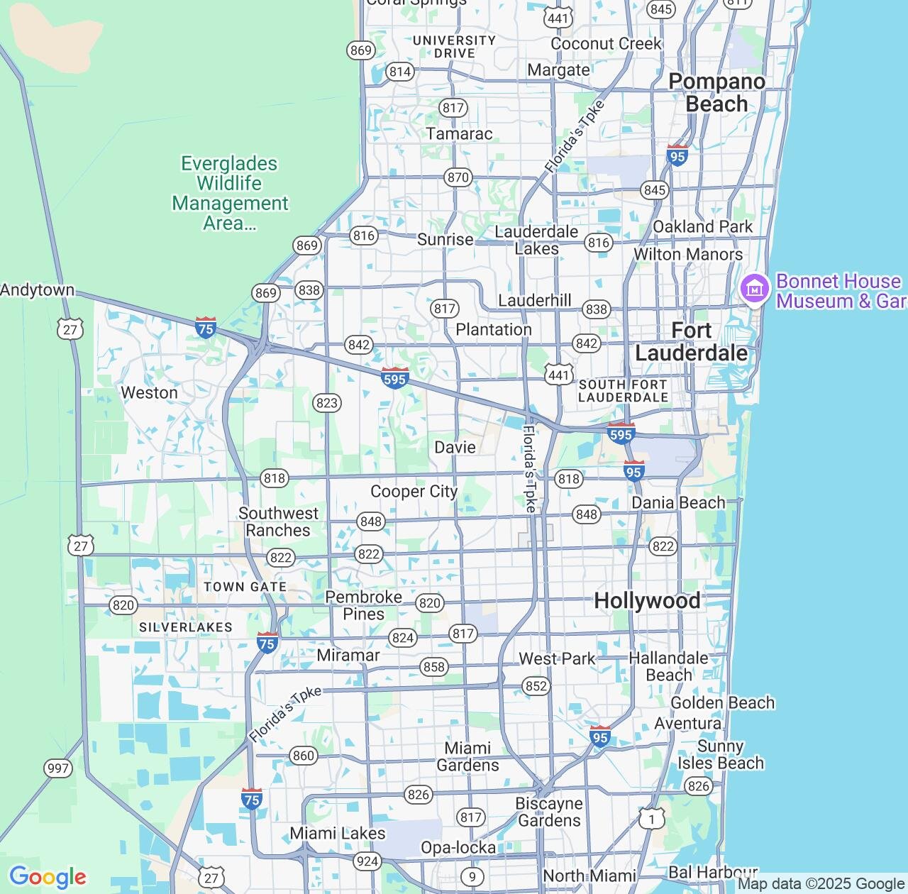 Map image for Intellectual Property Lawyers in Davie and Florida IP firms at coordinates  ; .