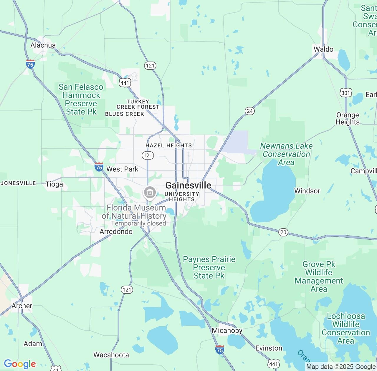 Map image for Intellectual Property Lawyers in Gainesville and Florida IP firms at coordinates  ; .