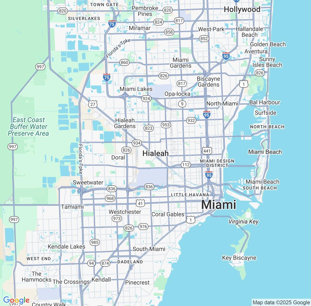 Map image for Intellectual Property Lawyers in Hialeah and Florida IP firms at coordinates  ; .