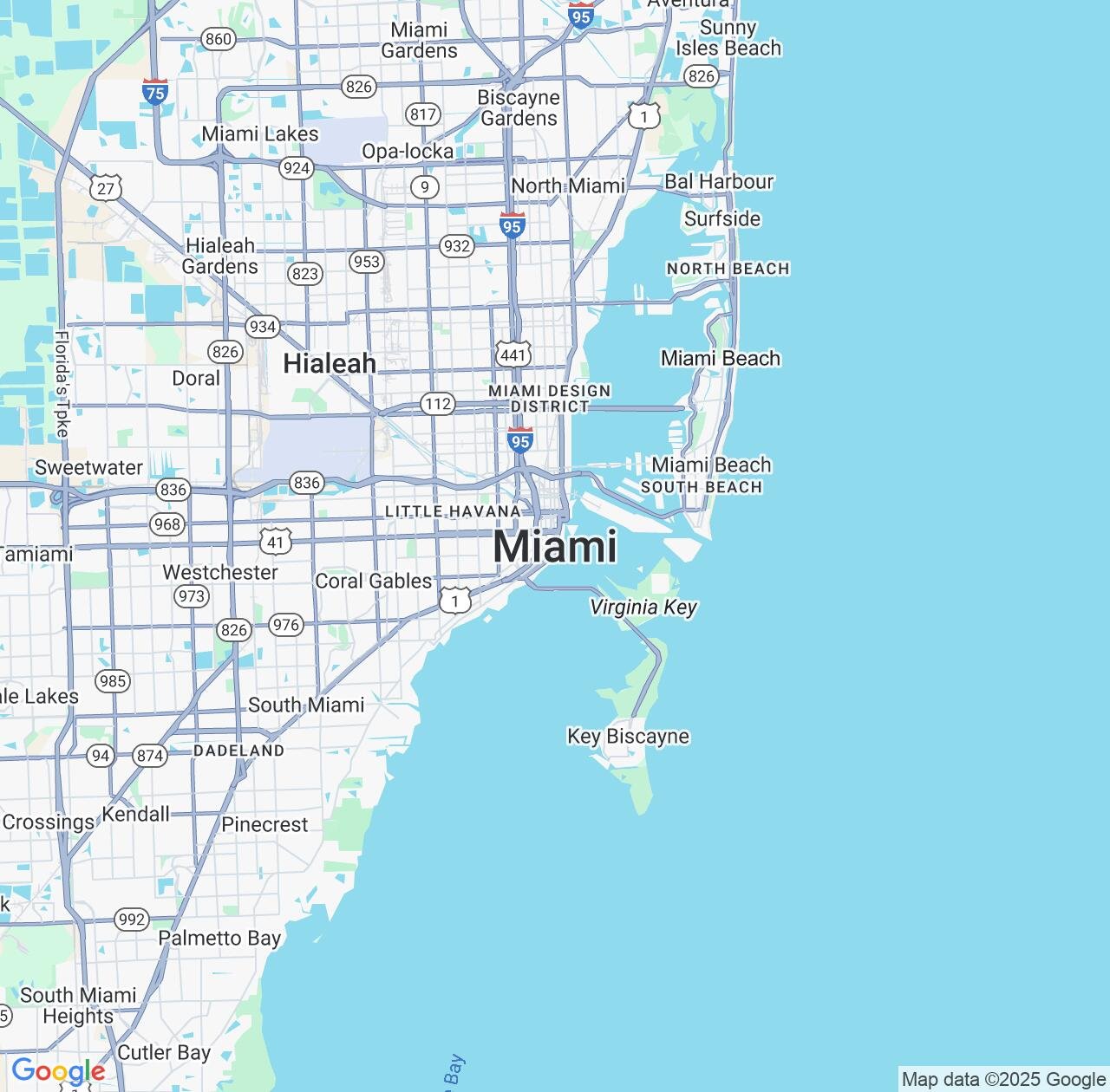 Map image for Intellectual Property Lawyers in Miami and Florida IP firms at coordinates  ; .