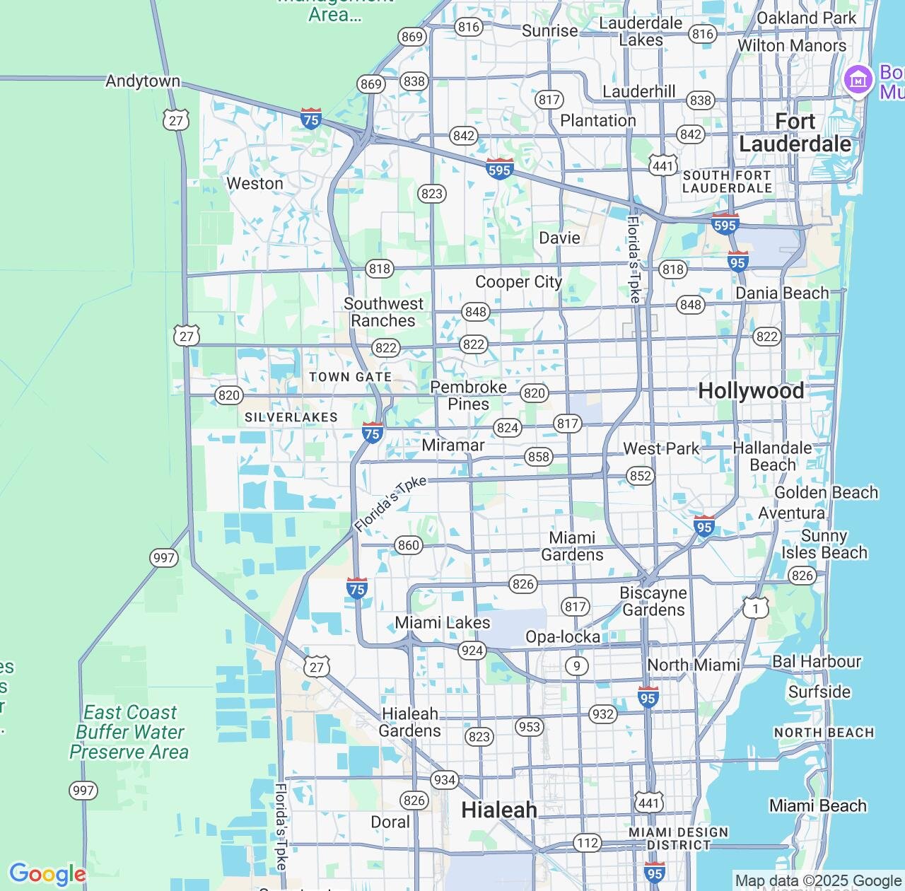 Map image for Intellectual Property Lawyers in Miramar and Florida IP firms at coordinates  ; .