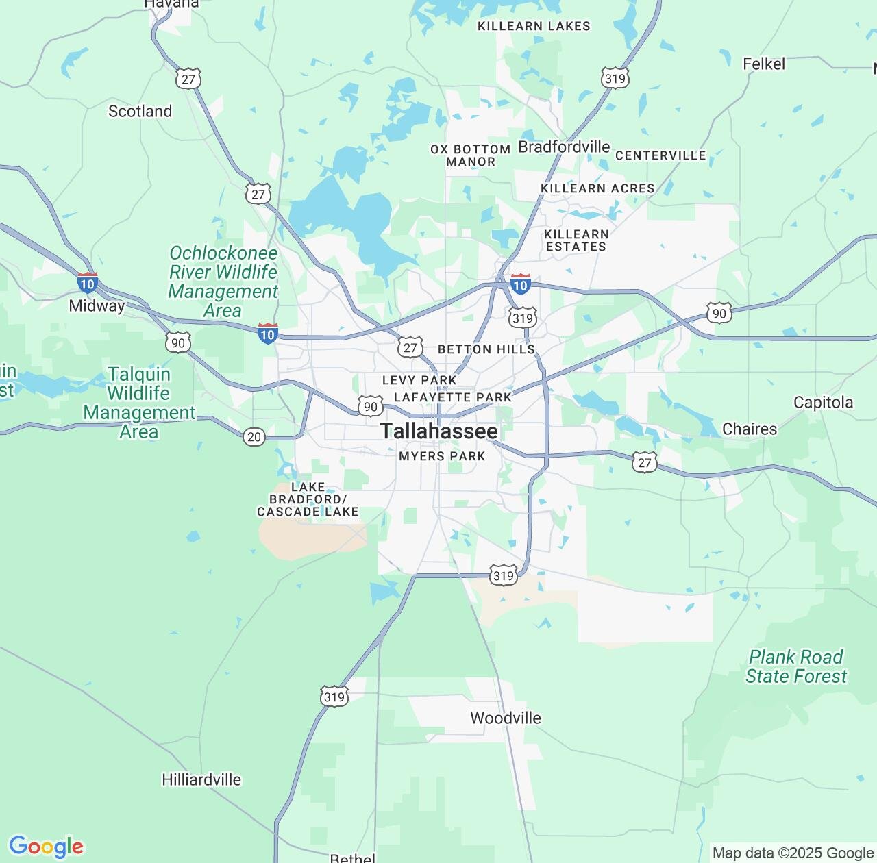 Map image for Intellectual Property Lawyers in Tallahassee and Florida IP firms at coordinates  ; .