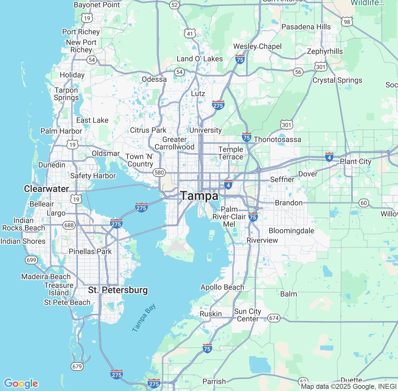 Map image for Intellectual Property Lawyers in Tampa and Florida IP firms at coordinates  ; .